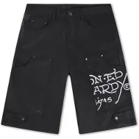 Ed Hardy Calças de ganga preto / branco