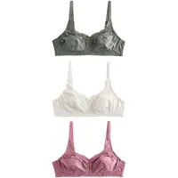 Next Soutien verde escuro / rosa / branco