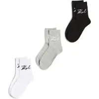 Karl Lagerfeld Meias cinzento claro / preto / branco