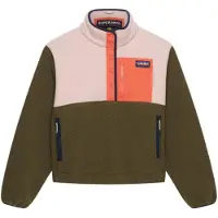 Superdry para mulher. W5012073A Forro polar Colour Block Pull On verde (L), Casual, Polister Reciclado