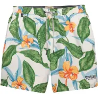 Superdry para homem. M3010264A Fato de banho verde com estampado havaiano 16 (XXL), Beachwear, Polister Reciclado