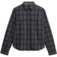Superdry para mulher. W4010513A Camisa Lumberjack azul-marinho (XS), Casual, Algodão, Manga comprida