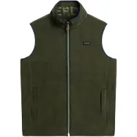 Superdry para homem. M5012157A Colete de lã Estate verde (L), Casual, Polister Reciclado, Sustentável