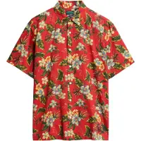 Superdry para homem. M4010947A Camisa com estampado havaiano vermelho (XXL), Casual, Modal, Manga curta