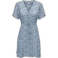ONLY Vestido 'ONLEvida' azul claro / azul escuro / branco