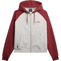 Superdry para mulher. W2012476A Camisola com logótipo Essential OSZ Raglan vermelho (XS), Casual, Algodão