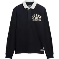 Superdry para homem. M2014011A Pólo vintage Athletic azul-marinho (S), Casual, Algodão, Manga comprida