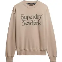 Superdry para mulher. W2012395A Marca Camisola bege solta (M), Casual, Algodão