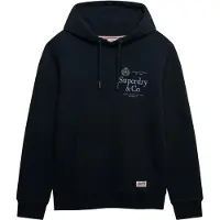 Superdry para homem. M2014538A Moletom com capuz 1954 Company Relaxed marinho (M), Casual, Algodão