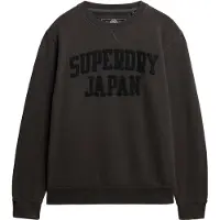 Superdry para homem. M2014382A Sweatshirt Vintage Athletic Tonal black (M), Preto, Casual, Algodão, Manga comprida
