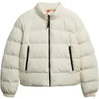 Superdry para mulher. W5012006A Casaco desportivo em branco (S), Casual, Poliéster