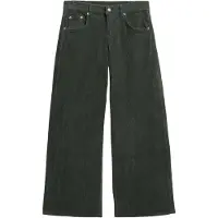 Superdry para mulher. W7011238A Calças Mid Baggy Jumbo Cord verdes (28/30), Casual, Algodão