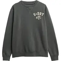 Superdry para homem. M2014012A Sweatshirt Vintage Athletic Crew cinzento escuro (S), Casual, Cinza, Algodão