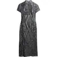 Superdry Vestido Midi De Manga Curta Mandarin