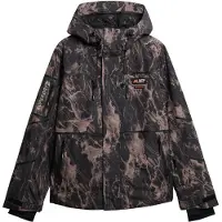 Superdry para homem. MS110190A Casaco de esqui castanho, preto (S), Marrom, Casual, Esportivo, Neve, Polister Reciclado, Sustentável
