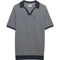 Superdry para homem. M1110459A Polo Johnny Knitted navy (L), Casual, Algodão, Manga curta, Marinho