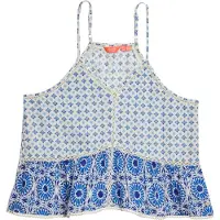 Superdry para mulher. W6011647A Cami top vintage azul (M), Casual, Poliéster, Sem mangas / correias
