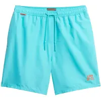 Superdry para homem. M3010256A Fato de banho Essential turquesa (XL), Beachwear, Polister Reciclado, Sustentável