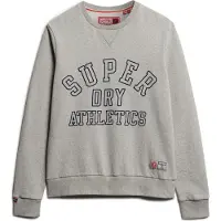 Superdry para homem. M2013965A Camisola cinzenta atlética com estampado (M), Casual, Cinza, Algodão