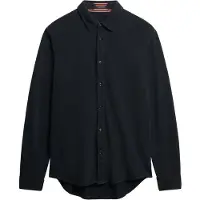 Superdry para homem. M4011000A Camisa de piqué de manga comprida vintage com tecido esfiapado azul-marinho (L), Casual, Algodão