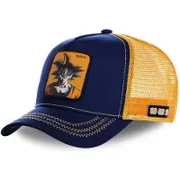 Capslab Boné 'Gorra collab negra trucker logo bordado goku frente visera curva' azul