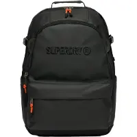 Superdry unisex. W9110428A Mochila utilitária preta (OSFA), Preto, Casual, Poliéster