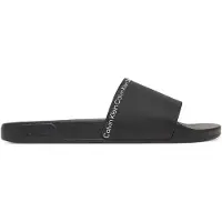 Calvin Klein Sapato aberto 'Essential Repeat Logo Pool' preto / branco