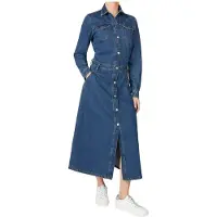 Pepe Jeans para mulher. PL9537686 Vestido Becky azul-marinho (M), Casual, Algodão, Manga comprida