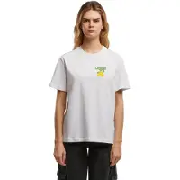 Miss Tee Camisa 'Limona Vibes' azul real / amarelo / verde / branco