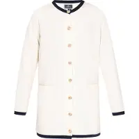 Dreimaster Maritim Casaco de malha marinho / offwhite