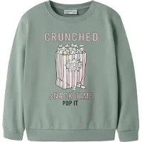 Name it Sweatshirt 'NKFKonna' jade / cor-de-rosa / preto / branco