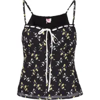 Mymo Top mistura de cores / preto