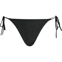 Karl Lagerfeld Cueca biquíni ' Strassbesetzte, freche Bikinihosen ' preto