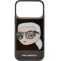 Karl Lagerfeld Capas para smartphones ' GLITTER IPHONE 17 PRO ' preto