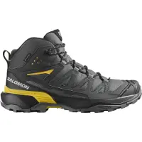 Salomon - Calçado caminhada homem - X Ultra 360 Mid GTX M Castlerock / Black / Spicy Mustard para Homem - Tamanho 41 1/3 - Cinzento