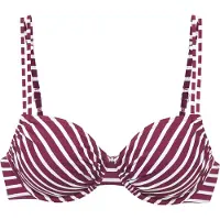 Venice beach Top de biquíni merlot / branco