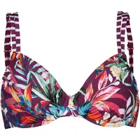 Venice beach Top de biquíni aqua / laranja / bordeaux / branco