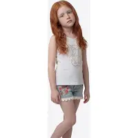 KOROSHI Top ouro / branco