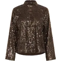 Kaffe Blusa 'KAZiggy' umbra / castanho escuro