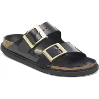 Birkenstock Sandália ouro / preto