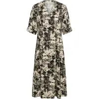 Soaked in luxury Vestidos camiseiros 'Naelle' ecru / castanho escuro / preto