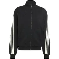 Adidas Casaco de treino em moletão 'KIT 3-Stripes Track' preto / branco