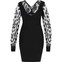 Faina Vestido de cocktail cinzento escuro / preto