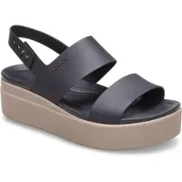 Crocs Sandálias rasas BROOKLYN LOW WEDGE W mulheres - Preto - 37 / 38
