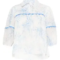 FELIPA Blusa 'Fashion Look' azul / branco