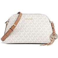 Michael Kors Mala de ombro 'DOME' bege / bege claro / conhaque