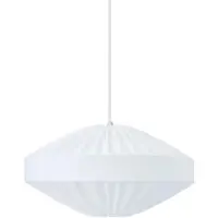 PR Home Luminária suspensa Edith, Ø 50 cm, algodão, branco