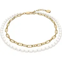 Fossil Pulseira 'Heritage' ouro / branco