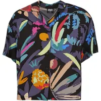 Urban Classics Blusa 'Resort' azul claro / amora / mistura de cores / preto