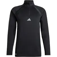 Adidas Camisa funcionais 'TECH APPAREL 1/4 ZIP' preto / branco